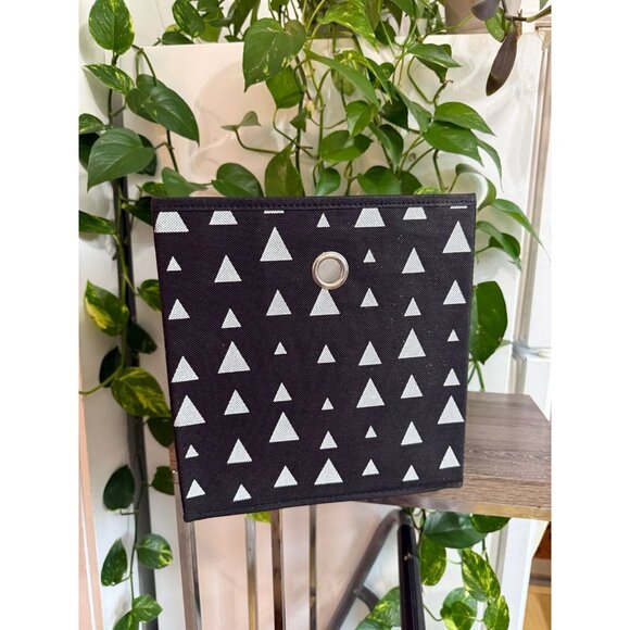 Black & White Triangle Fabric Storage Cube - Picture 1 of 10